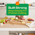 Riveira Acacia Wood Cutting Board – Gourmet Acacia Grandeur: 24 x 18 Wooden Cutting Board – Natural Wooden Cutting Boards For Kitchen Decorative – Innovative Juice Grooves Acacia Wooden Chopping Board