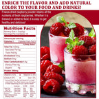 Raspberry Powder - 100% Natural Freeze Dried Raspberry Powder, No Additive Natural Food Coloring, Ideal for Baking, Smoothies, Beverages, Yogurt Bowls, Non-GMO, Vegan - 3oz