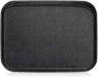 New Star Foodservice 24975 Restaurant Grade Non-Slip Tray, Plastic, Rubber Lined, Rectangular, 12-Inch x 16-Inch, Black