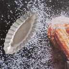 10PCS Aluminum Boat Tart Pan, Fluted Oval Tart Mold, Small Boat Shape Baking Mold, Wavy Tartlet Pie Pans, Pudding Molds Flower Edge Trays Specialty Design - Silver