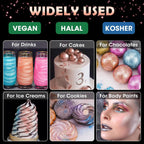 NiHome Edible Food-Grade Glitter Powder Glimmer Luster Dust Metallic Fancy Food Decorating Sprinkle Glimmery Dust for Drink Wine Beverage Cake Bakery Vegan Allergen-Free (Rose Gold, 0.35oz/10g)