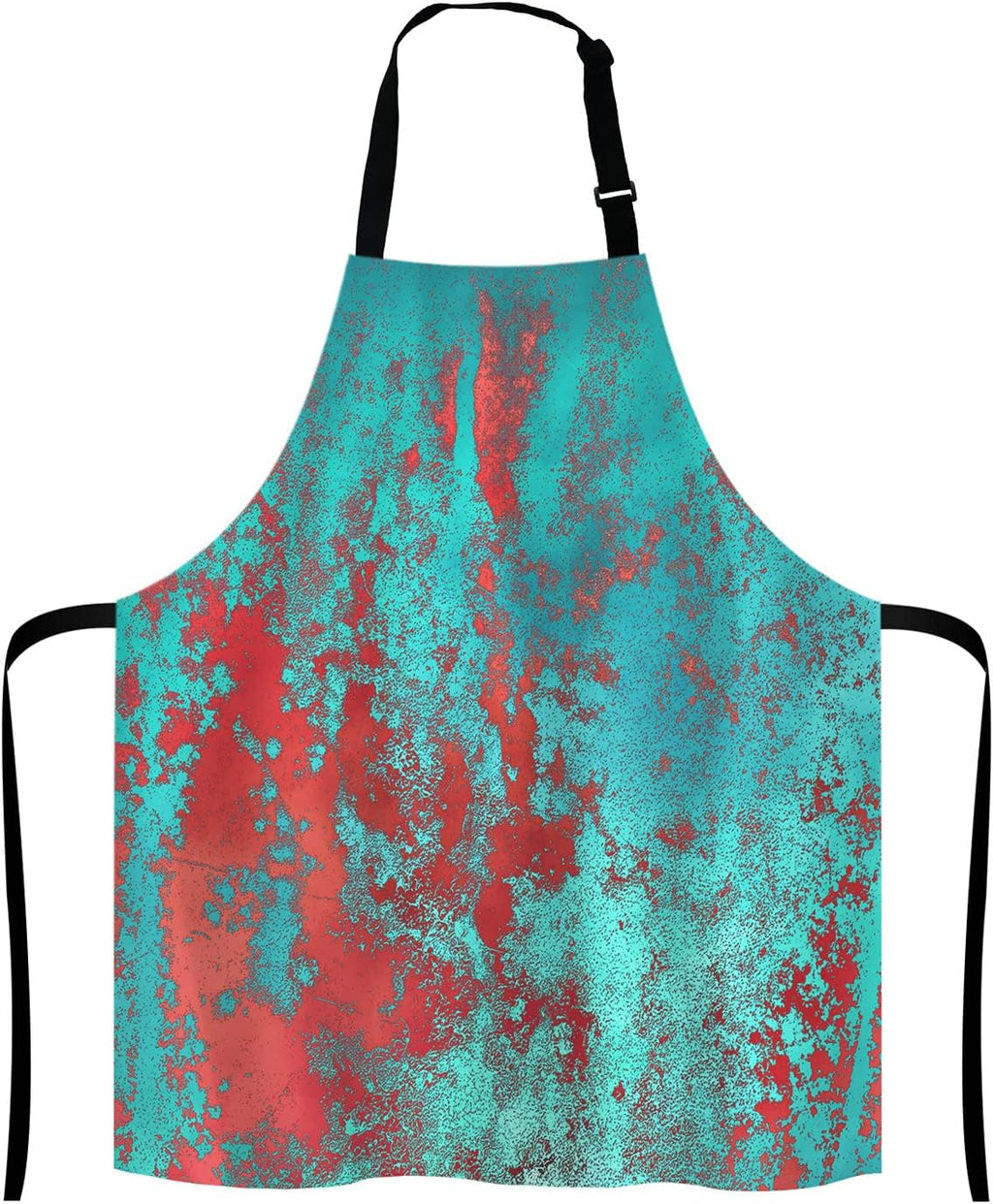 Red and Turquoise Apron, Funny Baking Apron Blood Splatter Novelty Cooking Chef Present For Men Womens Baking Present Full BBQ Grilling Kitchen Apron