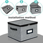 Homyfort China Storage Containers - Dinner Plate Storage with Lid, Handles, Hard Shell Dinnerware Protectors for Moving Bowls, Saucer, Padded Protective Storage, 12x12, 2 Pack