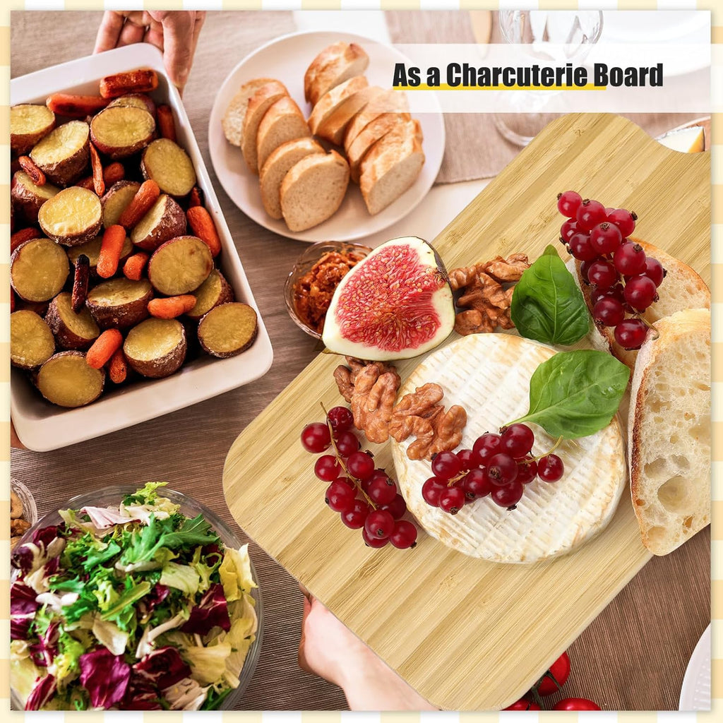 Lounsweer 6 Pcs Thicken Cutting Board Bulk Wood Board for Chopping Serving Charcuterie Material for Laser Engraving Mother' Day Wedding Housewarming Gift