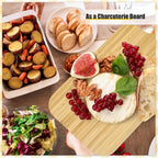 Lounsweer 6 Pcs Thicken Cutting Board Bulk Wood Board for Chopping Serving Charcuterie Material for Laser Engraving Mother' Day Wedding Housewarming Gift