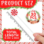 30 Pcs Christmas Drink Stirrers Xmas Stir Stick Holiday Coffee Swizzle Stick Reusable Plastic Hot Cocoa Bar Chocolate Decoration Cocktail Mixer(Lollipop,Charming Color)
