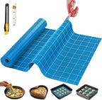 Silicone Baking Mat, 16 IN x 10 FT Free Cutting Baking Sheet, Non-Stick Reusable Dough & Pastry Mat, Non-Slip Silicone Mat Roll for Air Fryer Liner, Freeze Dryer, Oven Baking Pan, Kitchen Counter