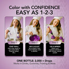 Dolce Flav Natural Purple Food Coloring – 2 oz Liquid Dye from Red Radish & Huito with Graduated Dropper | Water-Soluble | For Baking, Drinks & Frostings | Kosher | Made in USA