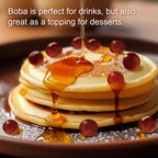 J WAY BOBA Authentic Instant Tapioca Boba Pearls for Milk Tea, Smoothies and Desserts, Brown Sugar Flavor (Ready in Just 20 Seconds) - 4 Servings