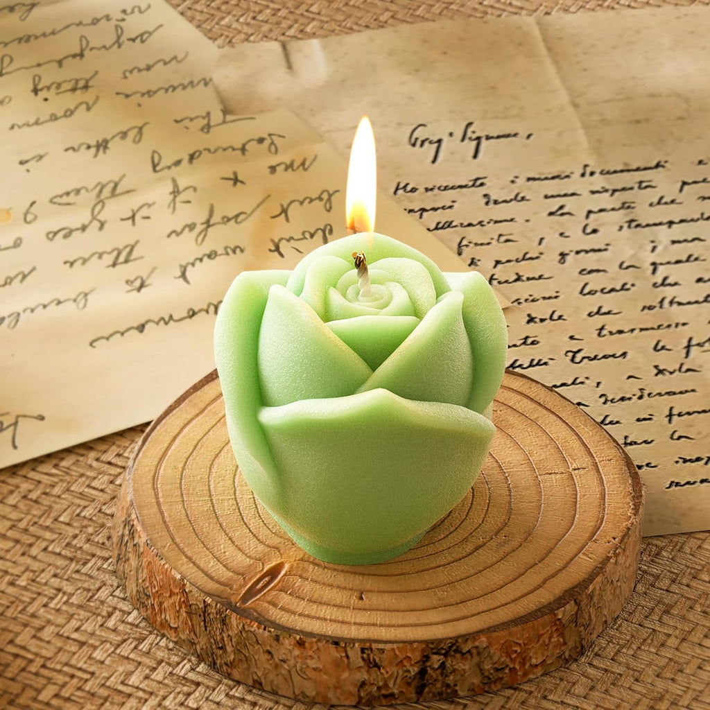 2 Pack Rose & Succulent Silicone Molds for Candle Making & Home Decor