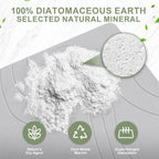 Large Stone Drying Mat for Kitchen Counter, 24" × 16" Diatomite Dish Drying Mat, Quick Dry Stone Mats, Ultra Absorbent Natural Diatomaceous Earth Mats for Dished, Bottles, Light Grey