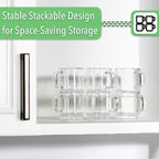 BTaT - Stackable Espresso & Demitasse Glass Coffee Cups, Set of 6 (2.0 oz, 60 ml), Double Wall, Clear