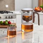 Enchanti Tea Pot, Creative Witchcraft Magic Glass Teapot, Detachable Loose Tea Glass Tea Infuser, Ideal for Tea Steeper-27oz (approx. 800 ml)