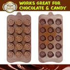 Rose Flower Shaped Silicone Chocolate Molds，BPA Free & Non-stick Silicone Tray for Hard Candy Caramels Jello Gummy Truffles Ice Cubes Soap - 4 Pack