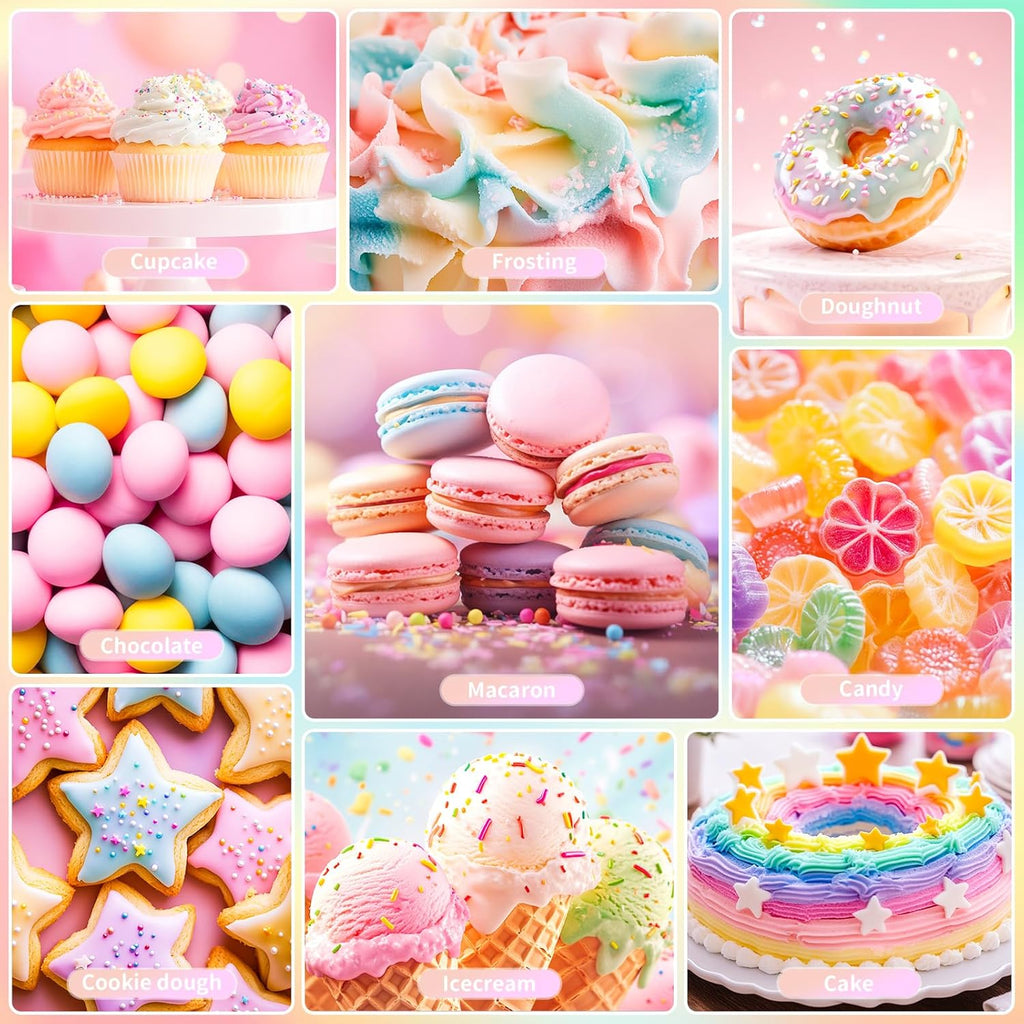 Oil Based Food Coloring for Chocolate Macaron Oil Edible Food Dye Set for Baking Royal Icing Cookie Supplies Gluten Free 7x6ml Food Grade Food Color Kit, 0.25 Fl. Oz/Bottles