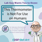 SP Bel-Art, H-B DURAC Plus Pocket Lab Thermometer Liquid-In-Glass Thermometer for Laboratories, Universities, Food and Beverage Processing, 20 to 120F, Closed Plastic Case (B60770-1300)