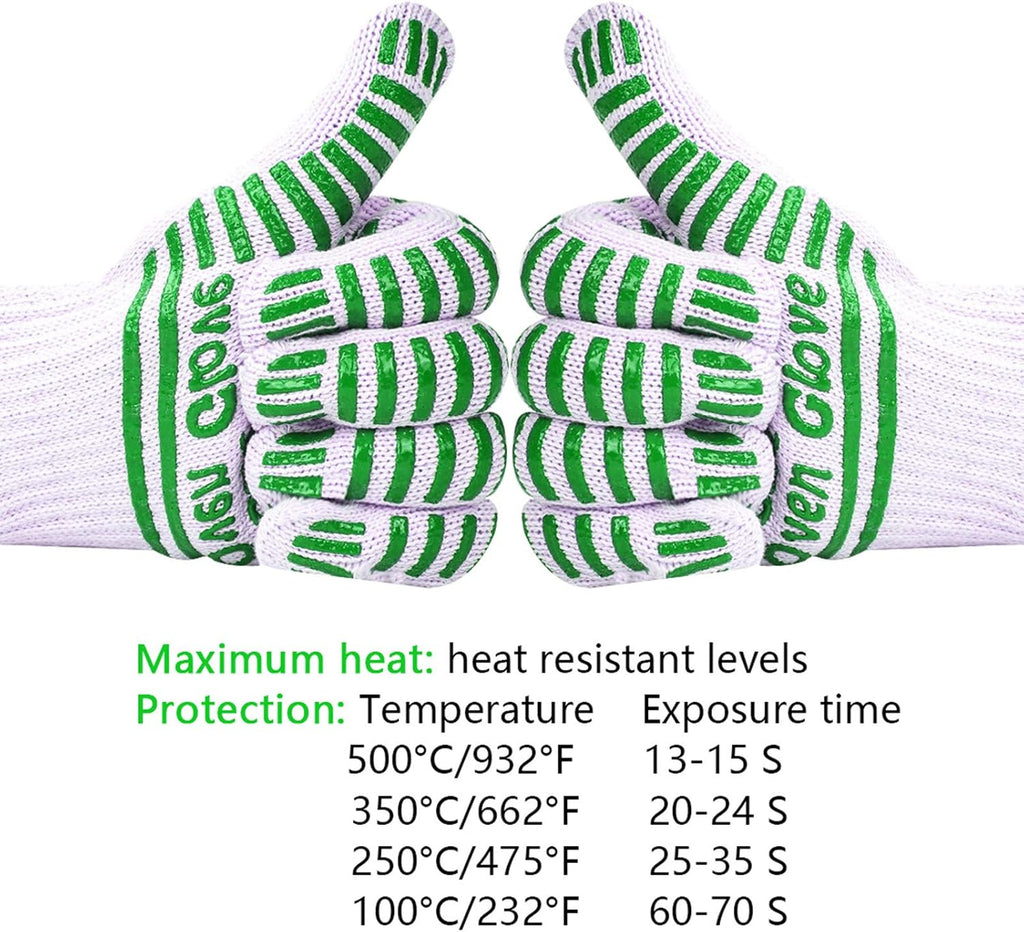 CZSYZCZS Extreme Heat Resistant Oven Gloves - 932F - Cooking Gloves for BBQ, Grilling, Baking,Cutting, Smoker Fireplace