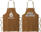TEEAMORE Custom Embroidered Kitchen Apron Add Your Name Logo Design Cooking Baking Kitchen Chef Apron Gifts