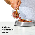OXO Good Grips Pet POP Container – 4.4 Qt/4.2 L with Scoop |Ideal for up to 4lbs of Dog Food or 3.5lbs of Cat Food, Airtight Storage Container, BPA Free