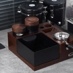 IKAPE 53MM Coffee Distributor, New Wooden Handle Design, Gravity Adaptive Espresso Distributor Fits All 54MM Espresso Portafilter, Compatible with 54MM Breville Bottomless Portafilter