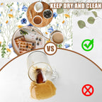 Watercolor Wildflower Dish Drying Mat for Kitchen Counter Hide Stain Absorbent Drying Rack Pad Rubber Backed Coffee Mat Espresso Machine Coffee Bar Accessories 11.8 x 19.7 Inch