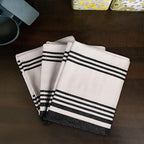 Urban Villa Kitchen Towels 100% Cotton Dish Towels for Kitchen (Set of 3)20”x30” Dish Cloths Highly Absorbent Kitchen Linen Set with Hanging Loop Perfect for Drying Dishes Cleaning Towels-Black White