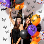 SAOROPEB 3D Butterfly Wall Decor 48 Pcs 4 Styles 3 Sizes, Gold Butterfly Decorations for Butterfly Birthday Decorations Butterfly Party Decorations Cake Decorations, Removable Stickers (Black)