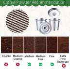 6 Pack Reusable K Cups with Stainless Steel Scoop – 304 Stainless Steel Coffee Pods Compatible with Keurig 1.0, Eco-Friendly Refillable Filter Set