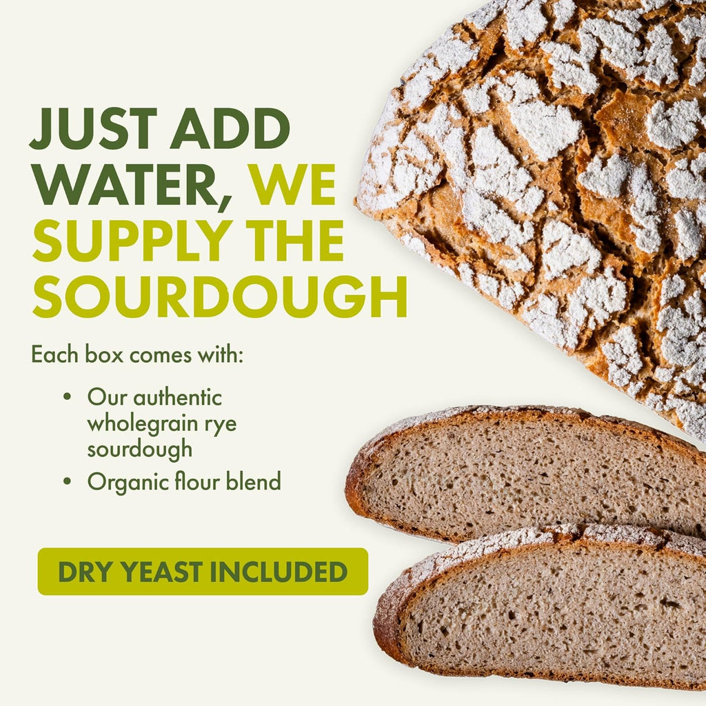 Let’s Bake Bread Organic Vienna Sourdough Rye Baking Mix - Artisan Loaf with Aromatic Spices - USDA Organic, Non-GMO, Real Sourdough, No Additives, Easy Home Baking - 17.64 oz (1 Pack)