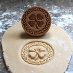 Wood Cookie Stamp, 2.5 Inch (4 Leaf Clover CS-117)