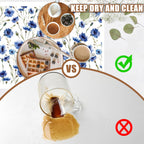 Watercolor Blue Cornflower Dish Drying Mat for Kitchen Counter Floral Coffee Bar Mat Hide Stain Absorbent Rubber Backed Drying Rack Pad Espresso Machine Coffee Bar Accessories 15.7 x 23.6 Inch