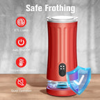 Electric Milk Frother, 4-in-1 Milk Steamer and Frother, 8.1oz/240ml Automatic Warm and Cold Foam Maker, Auto Shut-Off Frother for Coffee, Latte, Cappuccino, Macchiato(Rose)