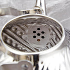 SANQIAHOME 2000ml stainless steel antique style teapot,with Infuser, thickened boiling kettle, lifting handle,Silver