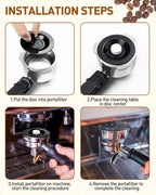 SONGTIY 2PCS Espresso Cleaning Disc, 54mm Silicon Backflush Disc for Select Breville Espresso Machines, Breville Accessories Compatible with BES810BSS, BES840XL, BES878BSS, BES880, BES870XL