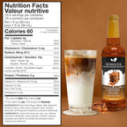 Syruvia Caramel Pecan Coffee Syrup - 25.4 fl oz. Kosher, and Gluten-Free. Ideal for Enhancing Drinks, Sodas, Shakes, Desserts, and More.