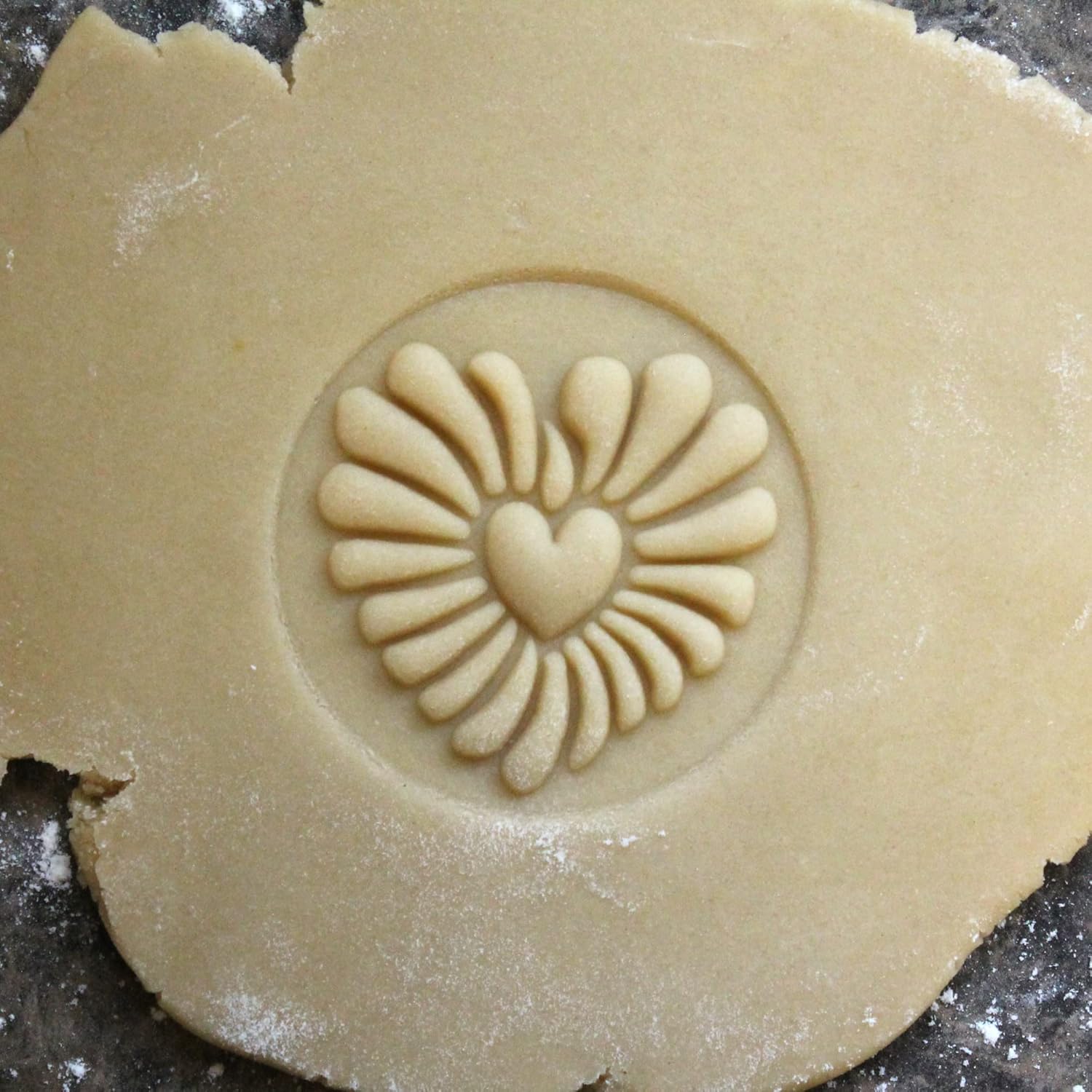 Wood Cookie Stamp, 2.5 Inch (Heart Love CS-054)
