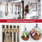 10PCS Wall Hooks, Coat Hooks, Hooks for Hanging Heavy Duty, Wall Hooks for Hanging, Hook Wall Mount, Closet Hooks with 20 Screws for Towel, Robe, Coats, Scarf, Bag, Cap