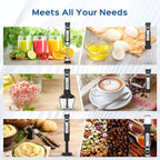 Immersion Blender Handheld 8 in 1 Hand Blender, Electric Blender Max 1000W Immersion Blender with 21 Speed & Turbo Mode, 21 Speed & Turbo Mode, Beaker Chopper Milk Frother Frother Grinder