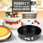 Spring Form Cake Pans 12 Inch Springform Pan Nonstick Round Cheesecake Pan Carbon Steel Large Baking Mold Cake Tin for Christmas Birthday