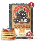 Kodiak Cakes Protein Pancake Power Cakes, Flapjack and Waffle Baking Mix, Buttermilk, 20 Oz, (Pack of 6)
