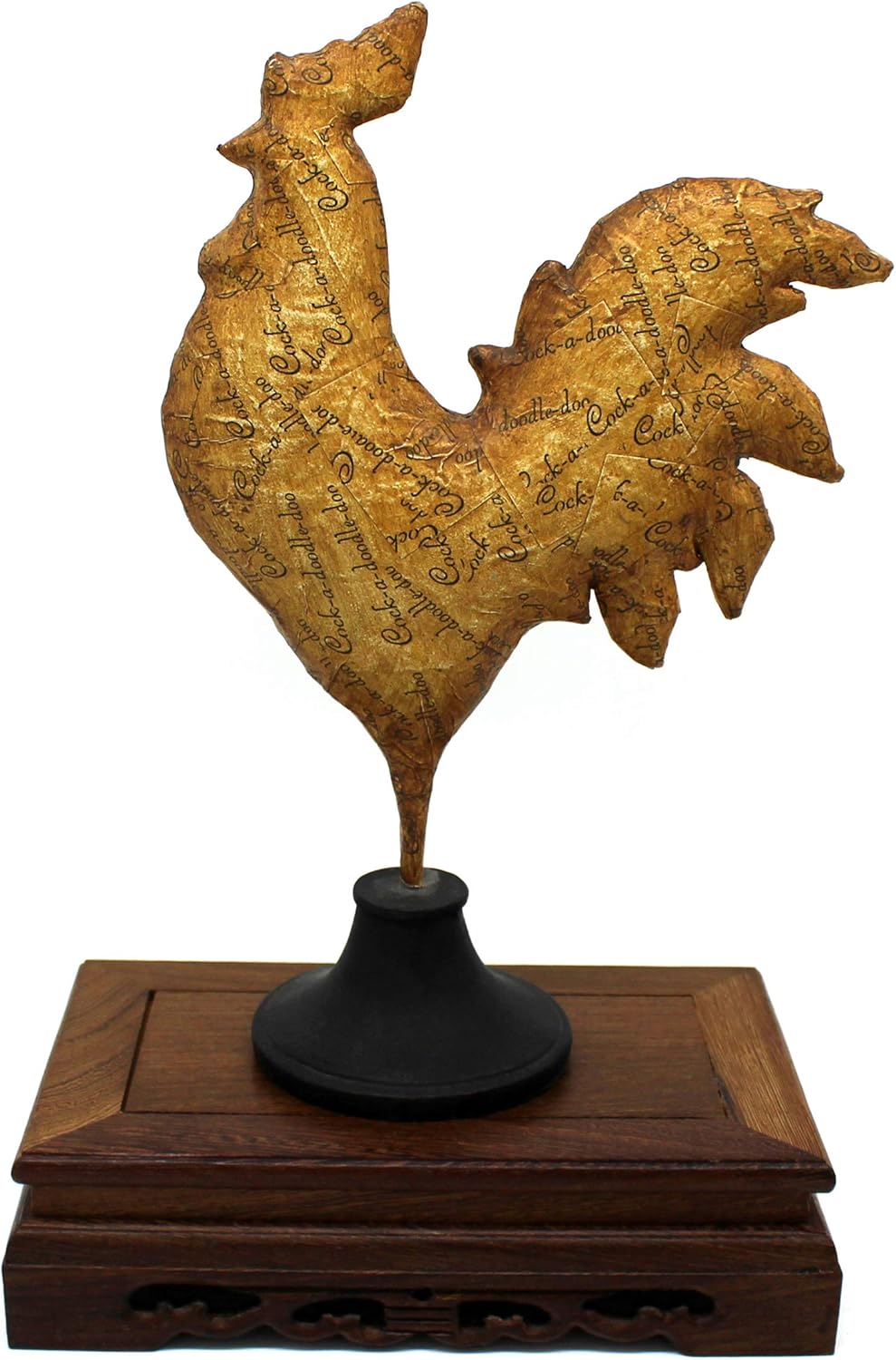 CVHOMEDECO. Primitives Rustic Rosewood Rectangle Display Stand Vase Pot Base Fishbowl Pedestal Stand. (8-1/2 Inch)