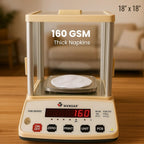 Thick Cotton Napkins – Flour Sack Napkin for Kitchen, Set of 6 (18"x18"), 100% Cotton, Highly Absorbent Hand Towels, Reusable Baking Cloths for Bread Proofing, Pastry & Tea Towels – White