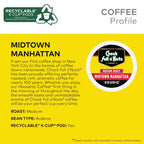 Chock full o’Nuts Midtown Manhattan Keurig K-Cup Pods for Keurig Brewers – Premium Arabica, Medium Roast – Single Serve – 4 Packs of 24 K-Cup Pods