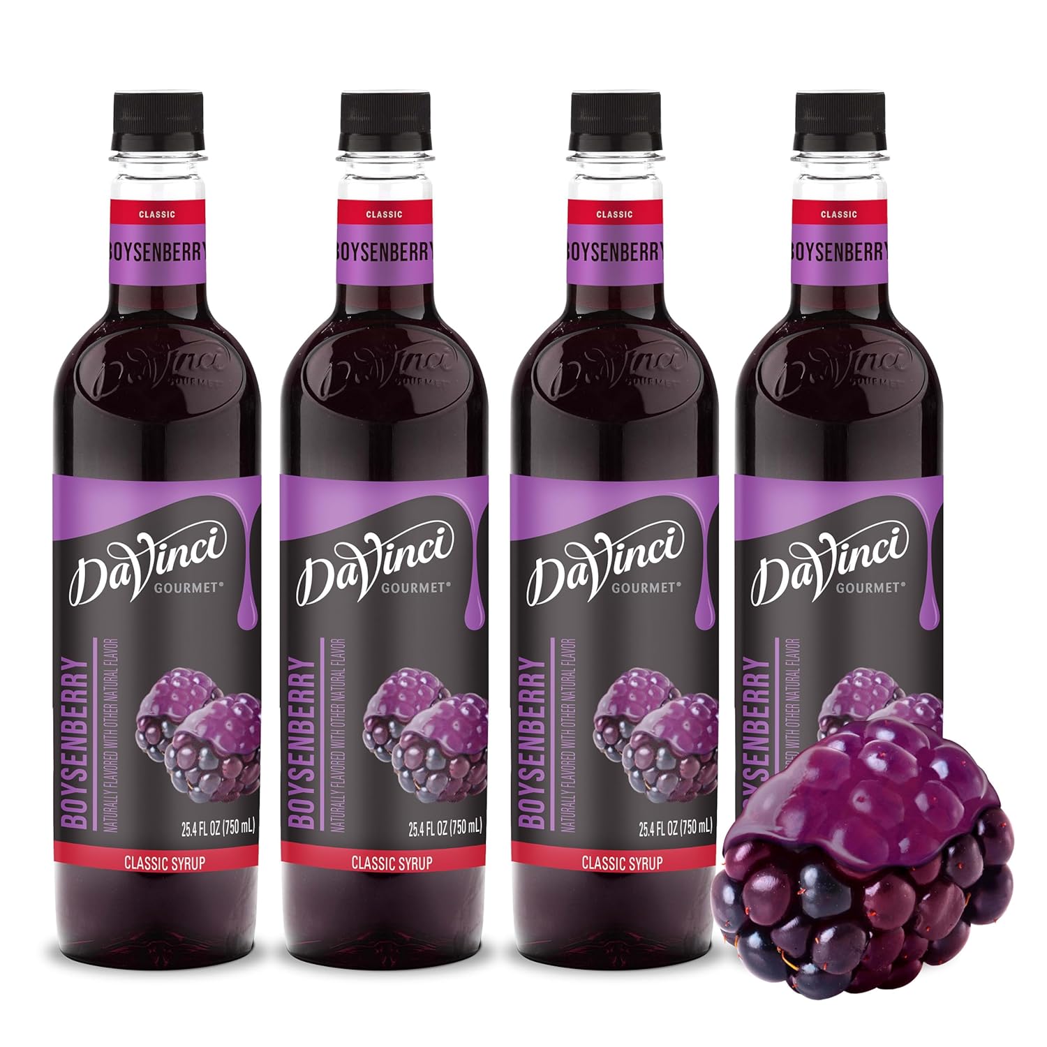 DaVinci Gourmet Boysenberry Syrup, 25.4 Fluid Ounces (Pack of 4)