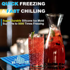 Anaeat 126-Cavity Square Silicone Candy Mold, 2 Pack Non-stick Mini Silicone Chocolate Mold for Homemade Caramels, Jelly, Gummy, Ice Cube, Truffles, Pralines & Ganache - Flexible & Easy to Release