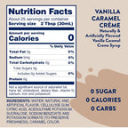 Jordan's Skinny Syrups Sugar Free Coffee Syrup, Vanilla Caramel Creme Flavor Drink Mix, Zero Calorie Flavoring for Chai Latte, Protein Shake, Food & More, Keto Friendly, 25.4 Fl Oz (Pack of 1)