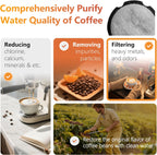 Coffee Maker Water Filter Replacement - Compatible with Cafe & GE Profile Grind & Brew Coffee Makers, Lasts 6-12 Months, Reduces Chlorine, Impurities & Odors (6)