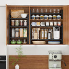 Expandable Countertop Organizer Rack/Shelf with Borders. for Kitchen, Pantry or Office - Heavy-Duty Steel Construction