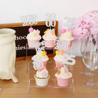 Gyufise 24Pcs 25th Birthday Cupcake Toppers Glitter Twenty-five Vintage 2000 Hello 25 Years Birthday Cupcake Pick Cheers to 25 Cake Decoration for Happy 25th Anniversary Party Supplies Silver