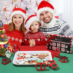 Christmas Cookie Cutters, 6 Pcs Holiday Cookie Cutter with Comfort Grip - Gingerbread Men, Christmas Tree, Snowflake, Santa Hat, Gloves, Snow Man Shapes Cookie Mold for Winter Holiday Party Supplies